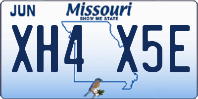MO license plate XH4X5E