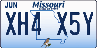MO license plate XH4X5Y
