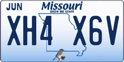 MO license plate XH4X6V