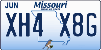 MO license plate XH4X8G