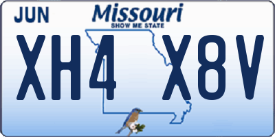 MO license plate XH4X8V
