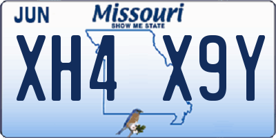 MO license plate XH4X9Y
