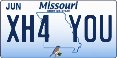 MO license plate XH4Y0U