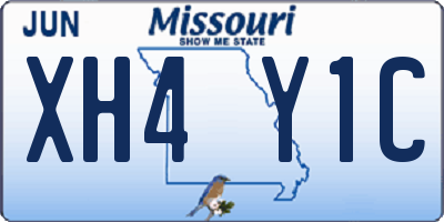 MO license plate XH4Y1C
