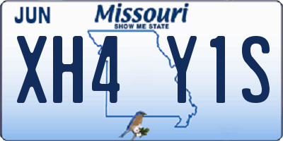 MO license plate XH4Y1S