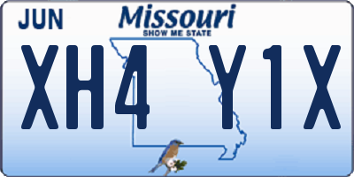 MO license plate XH4Y1X