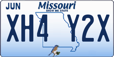 MO license plate XH4Y2X