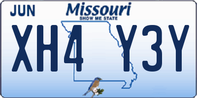 MO license plate XH4Y3Y