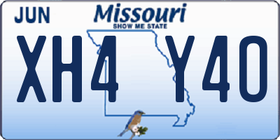 MO license plate XH4Y4O