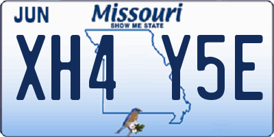 MO license plate XH4Y5E