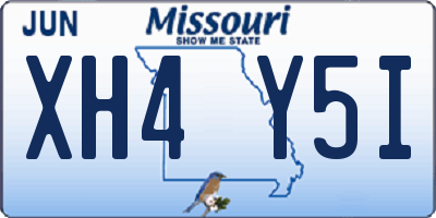 MO license plate XH4Y5I
