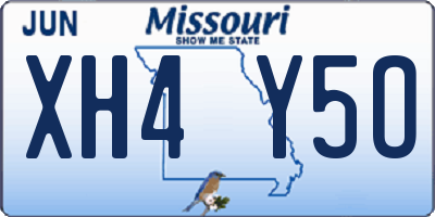 MO license plate XH4Y5O