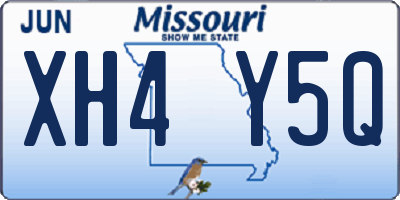 MO license plate XH4Y5Q