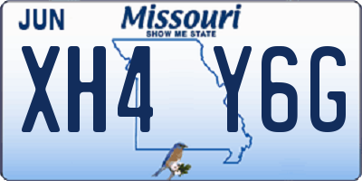 MO license plate XH4Y6G