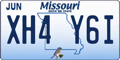MO license plate XH4Y6I