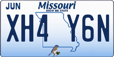 MO license plate XH4Y6N