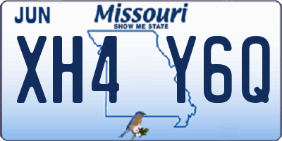 MO license plate XH4Y6Q