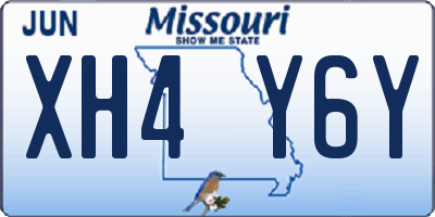 MO license plate XH4Y6Y