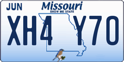MO license plate XH4Y7O