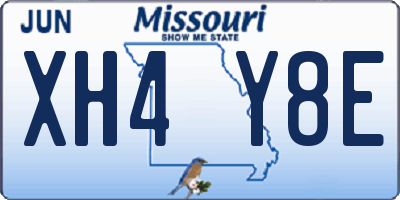 MO license plate XH4Y8E