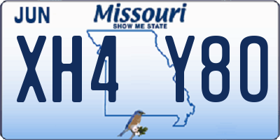 MO license plate XH4Y8O