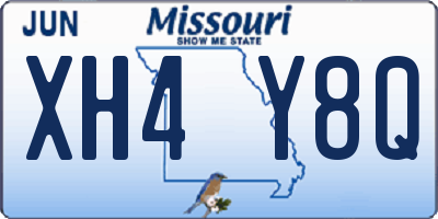 MO license plate XH4Y8Q