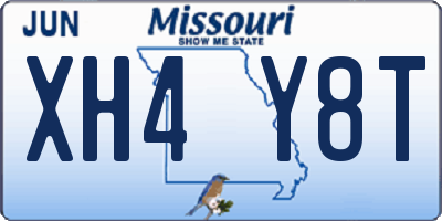MO license plate XH4Y8T