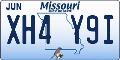 MO license plate XH4Y9I