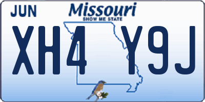 MO license plate XH4Y9J
