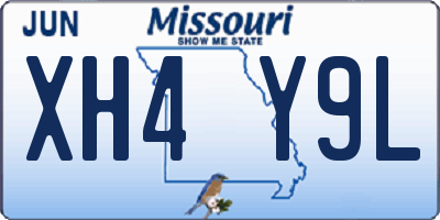 MO license plate XH4Y9L