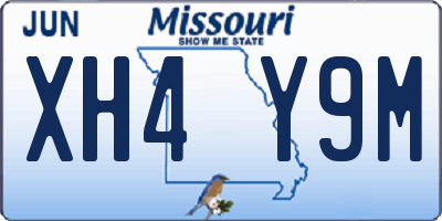 MO license plate XH4Y9M