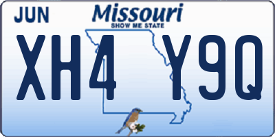 MO license plate XH4Y9Q