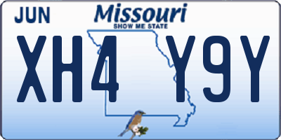 MO license plate XH4Y9Y