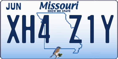 MO license plate XH4Z1Y