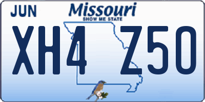 MO license plate XH4Z5O