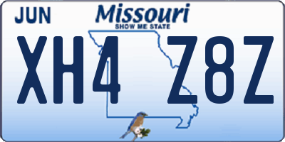 MO license plate XH4Z8Z