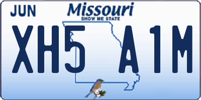 MO license plate XH5A1M
