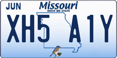 MO license plate XH5A1Y