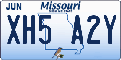 MO license plate XH5A2Y