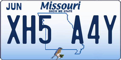 MO license plate XH5A4Y