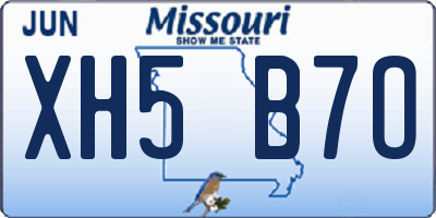 MO license plate XH5B7O
