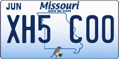 MO license plate XH5C0O