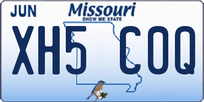 MO license plate XH5C0Q