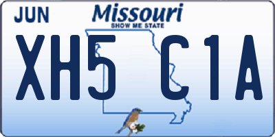 MO license plate XH5C1A
