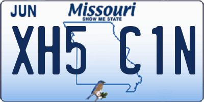 MO license plate XH5C1N