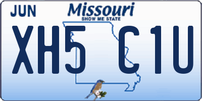 MO license plate XH5C1U