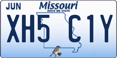 MO license plate XH5C1Y
