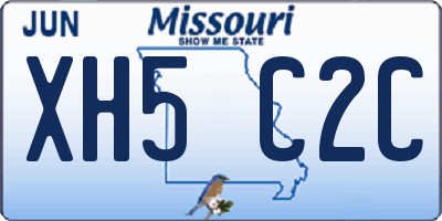MO license plate XH5C2C