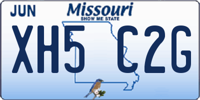 MO license plate XH5C2G