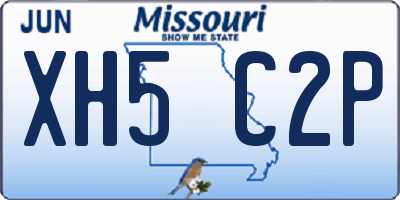 MO license plate XH5C2P